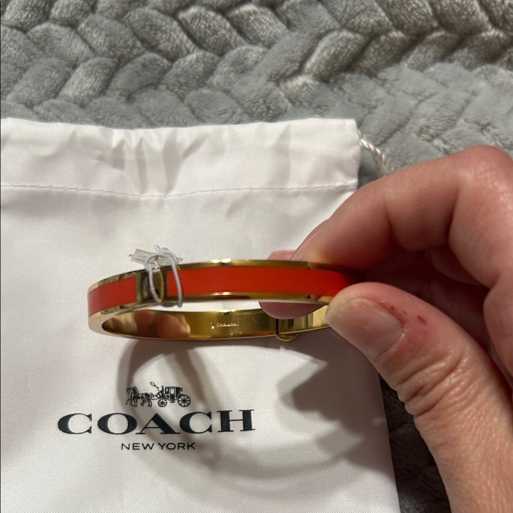 Coach Coral and Gold Bracelet - Picture 6 of 6
